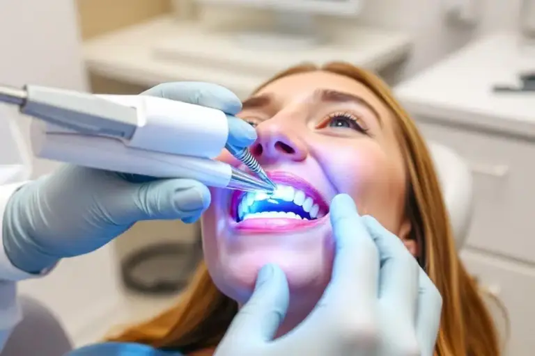 Patient-receiving-professional-teeth-whitening-treatment-at-a-dental-office